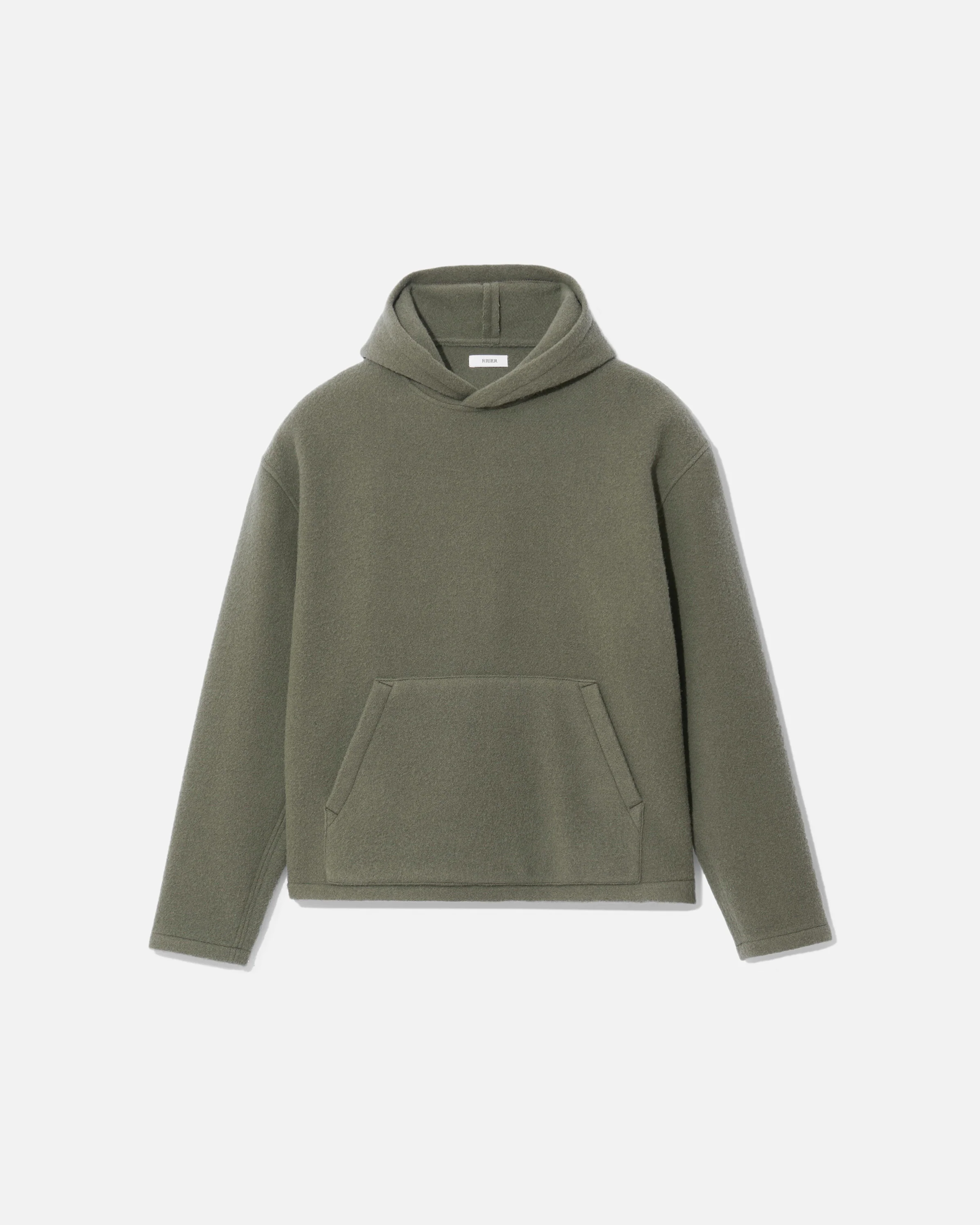Fleece hoodie camoscio