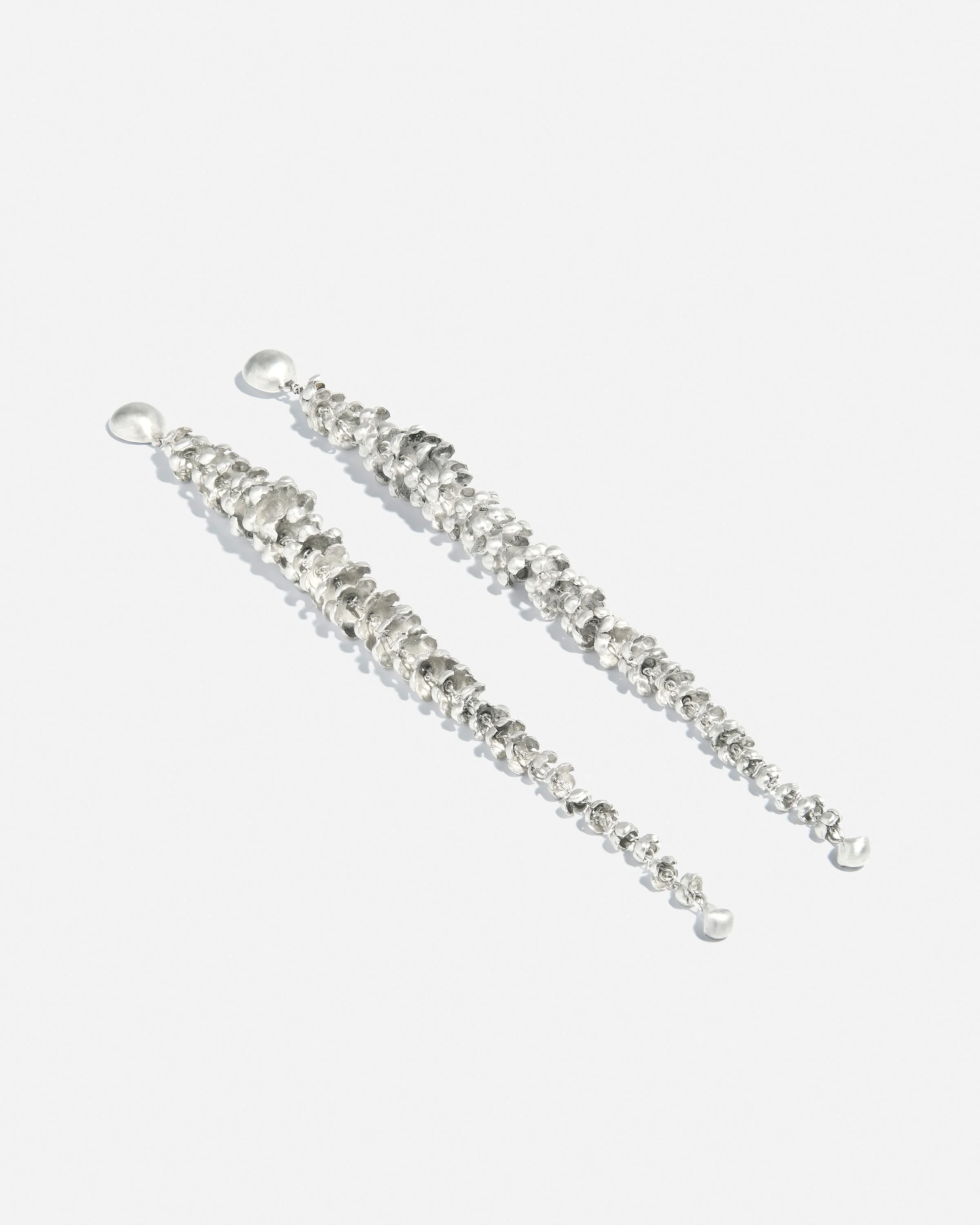 Sterling-silver earrings long pinecone - Image 3