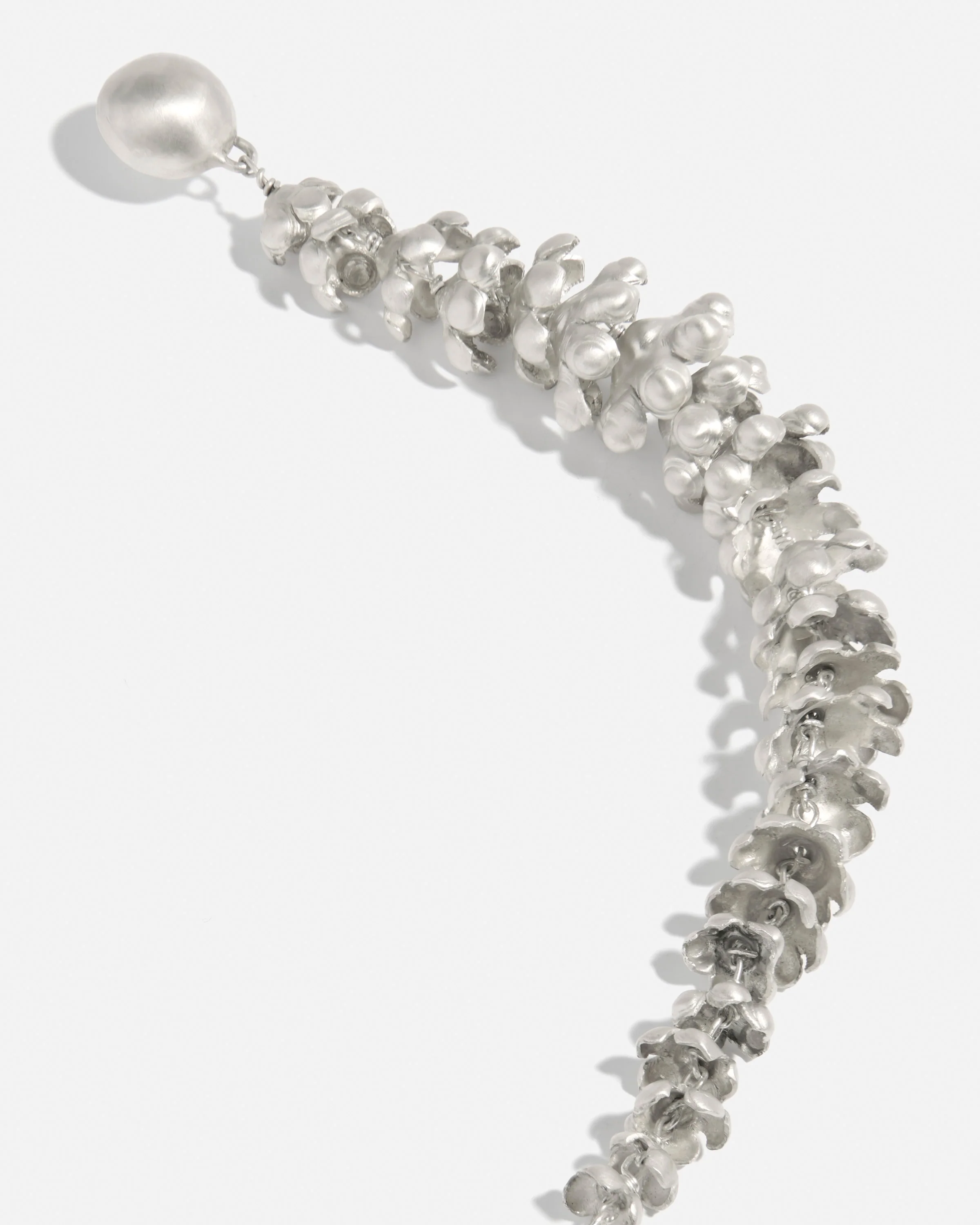Sterling-silver earrings long pinecone - Image 4