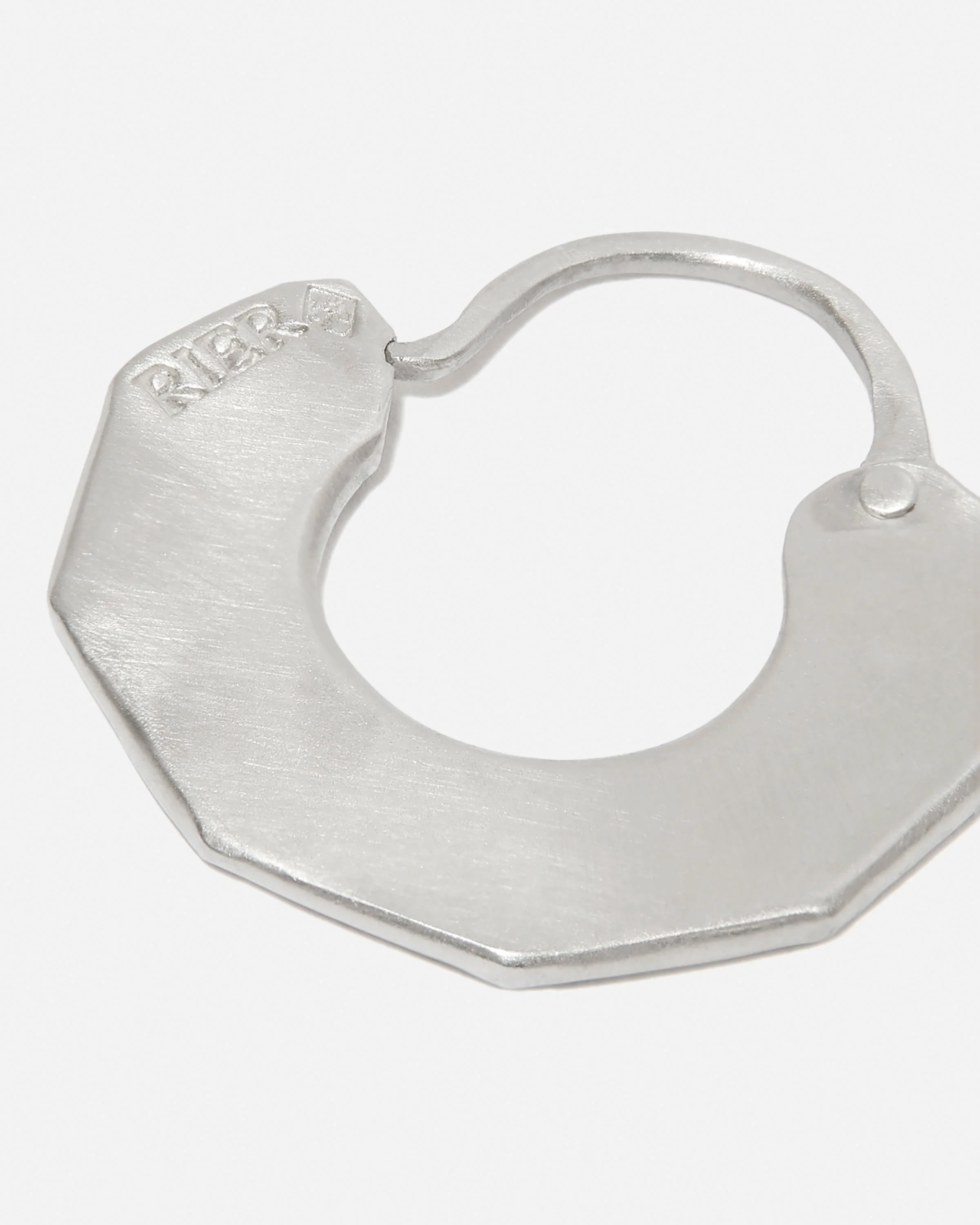 Sterling-silver hexagonal hoops - Image 3